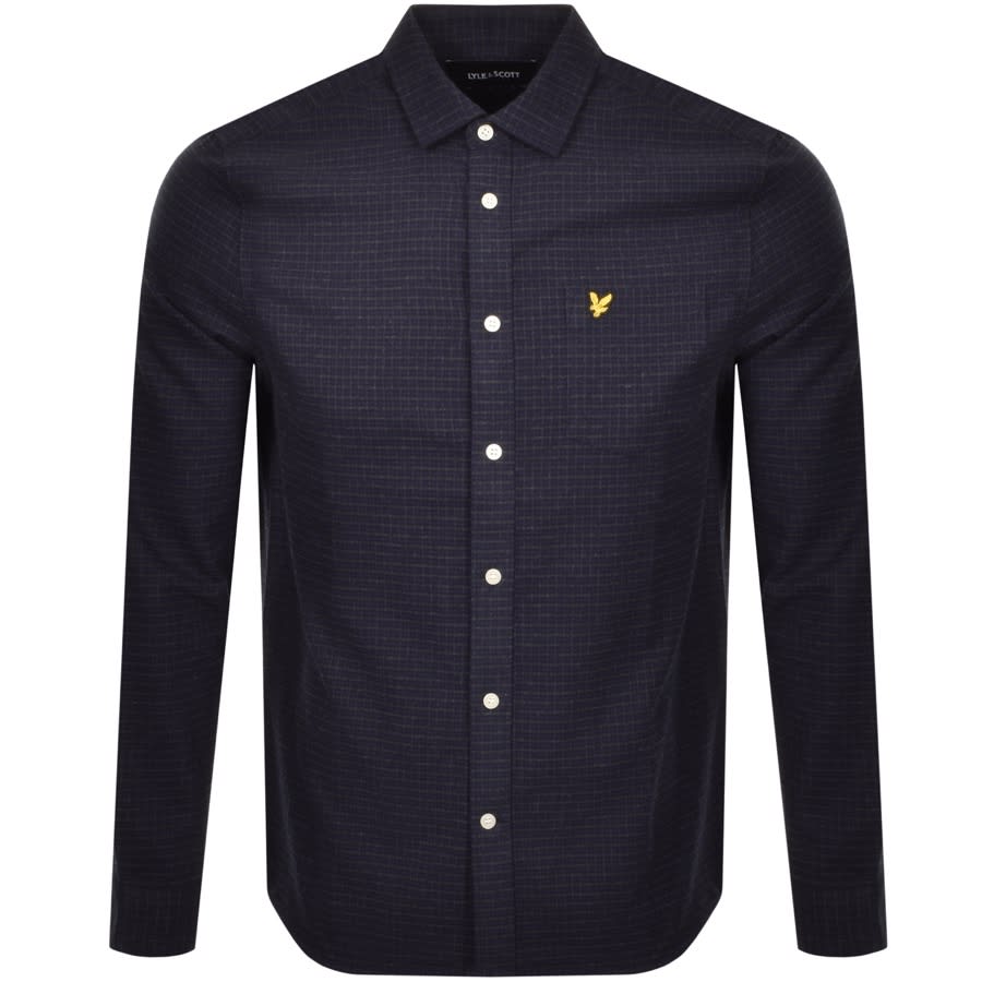Alternative Image for ProductLyle And Scott Brushed Tweed Shirt Navy1